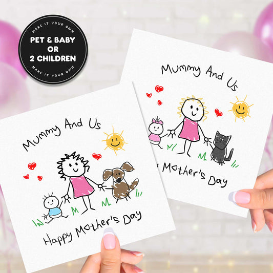 Mothers Day Card From Baby – Personalised Card From Kids – Mummy & Us