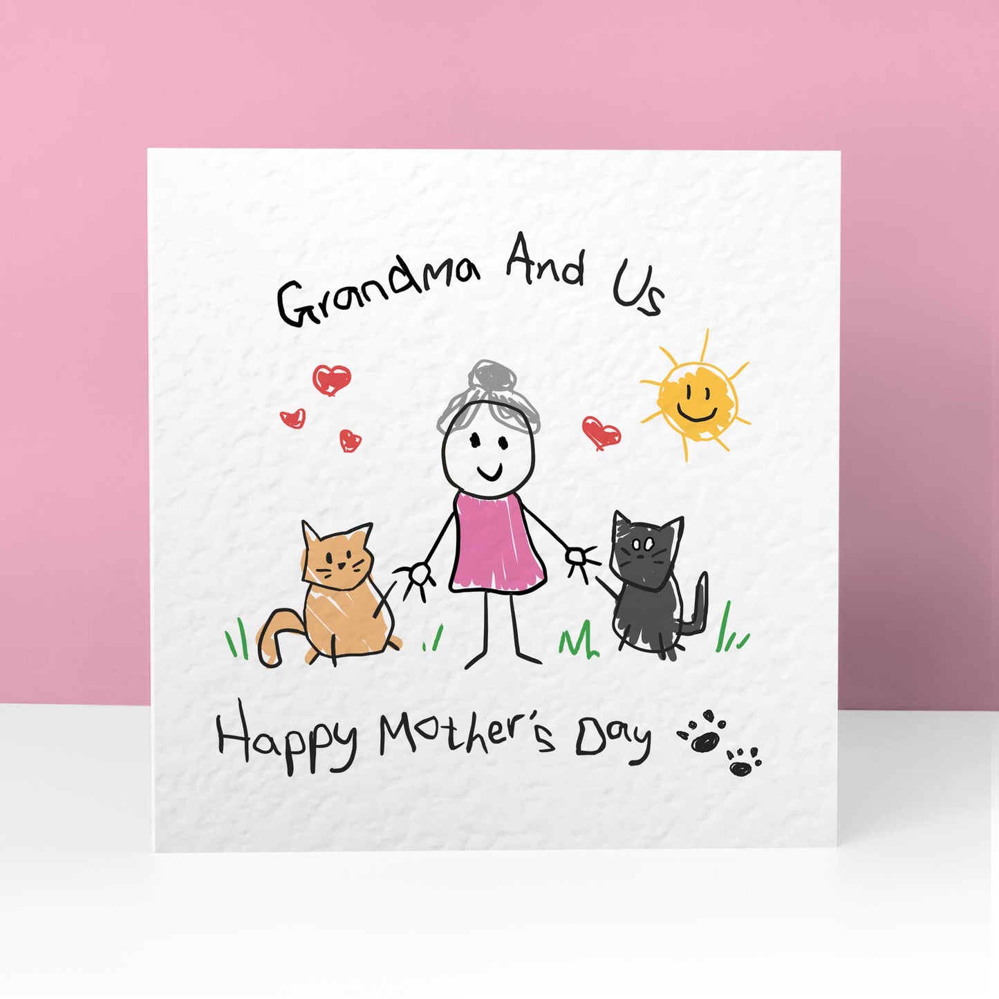 Grandma Mother’s Day Card From Pets – Personalised Dog & Cat