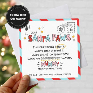 Pet Mum Santa Paws Christmas Card