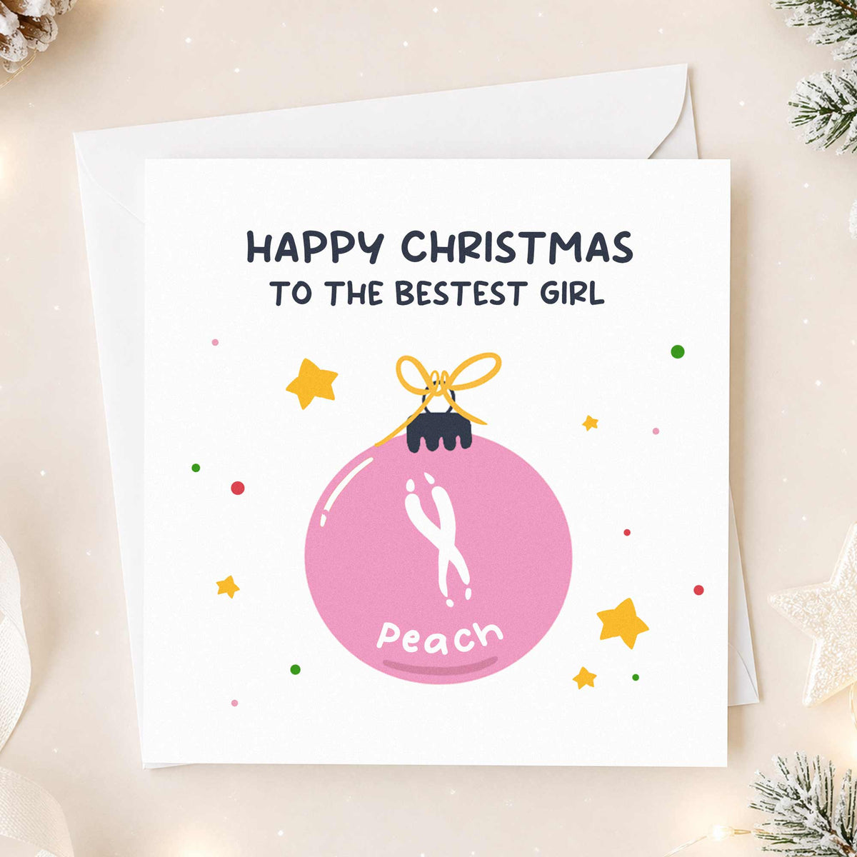 Personalised Christmas Card For Pets - Paw Print Bauble