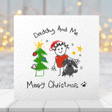 Dog Daddy And Me Christmas Tree Card