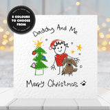 Dog Daddy And Me Christmas Tree Card