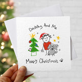 Dog Daddy And Me Christmas Tree Card