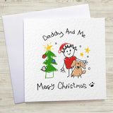 Dog Daddy And Me Christmas Tree Card