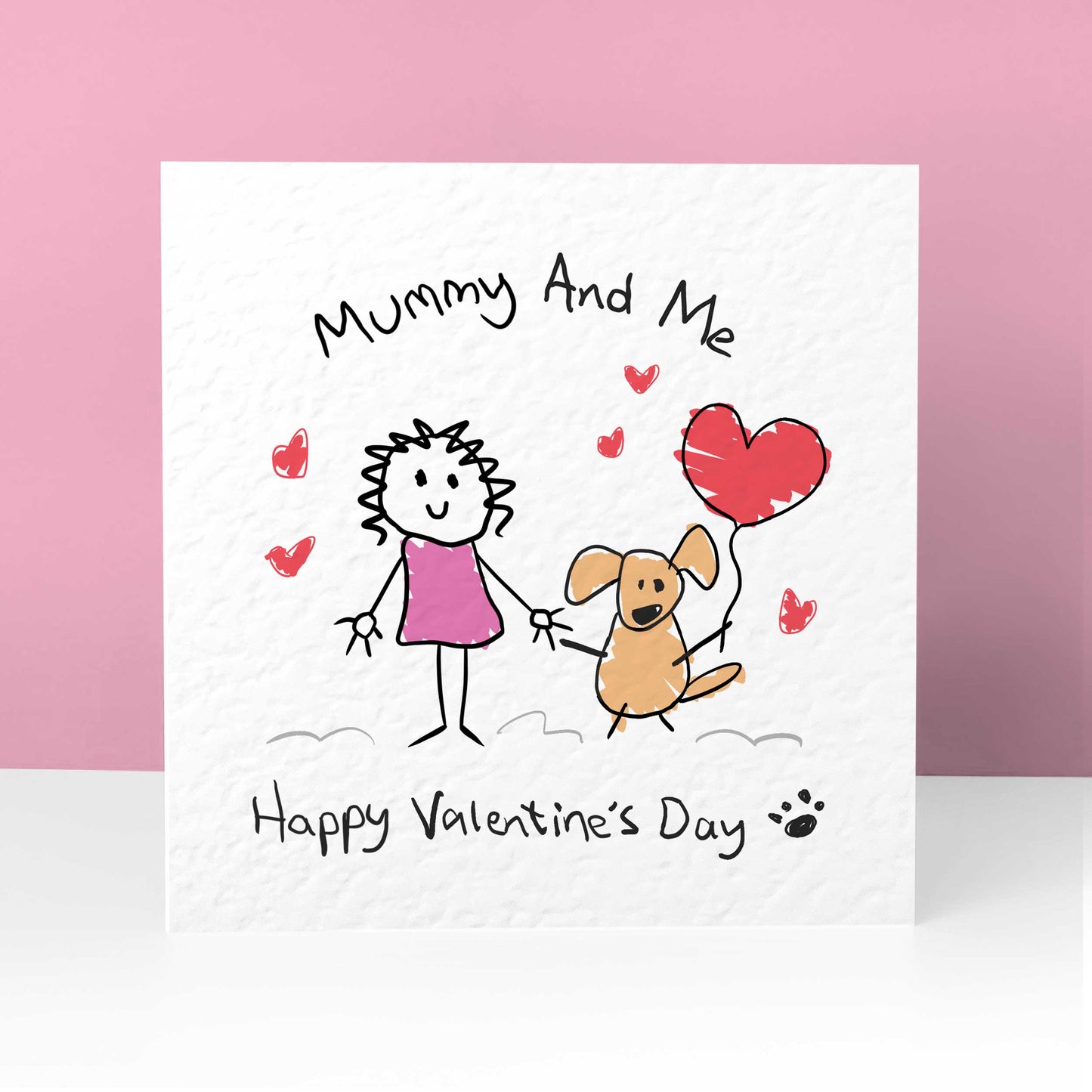 Dog Mum Valentines Card From Dog –  Personalised Mummy & Me Design