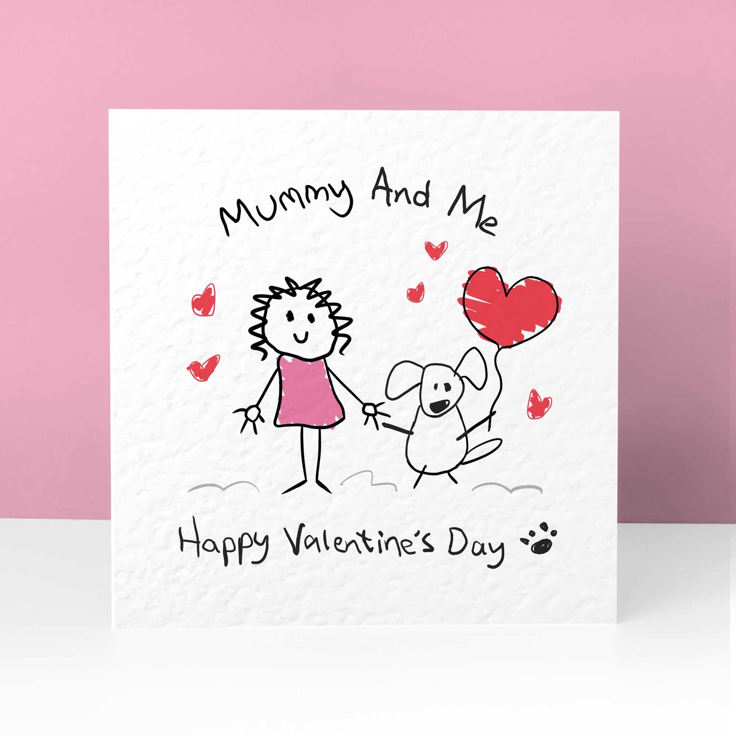 Dog Mum Valentines Card From Dog –  Personalised Mummy & Me Design
