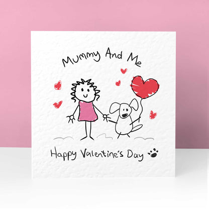 Dog Mum Valentines Card From Dog –  Personalised Mummy & Me Design