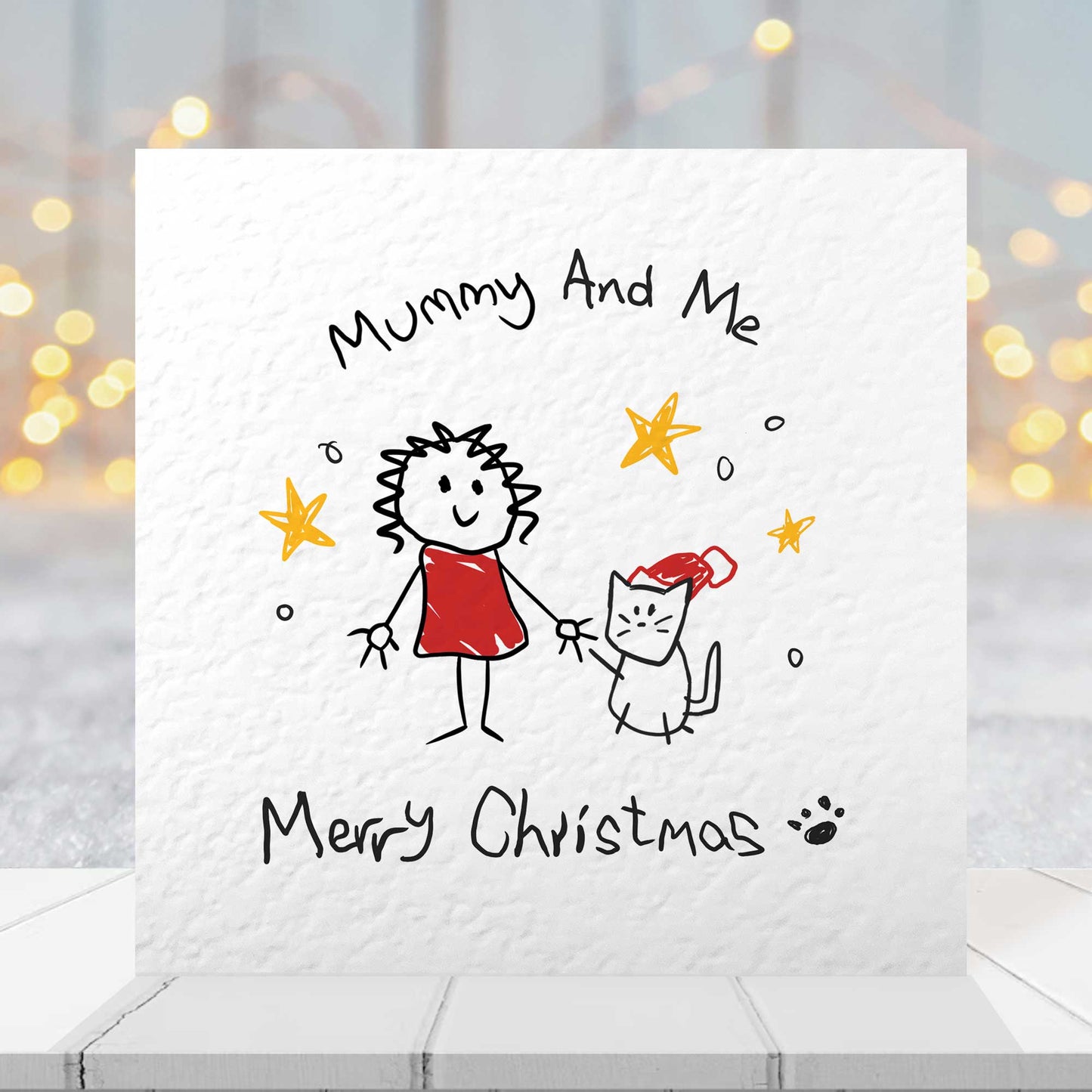 Personalised Cat Christmas Card – Mummy and Me from the Cat