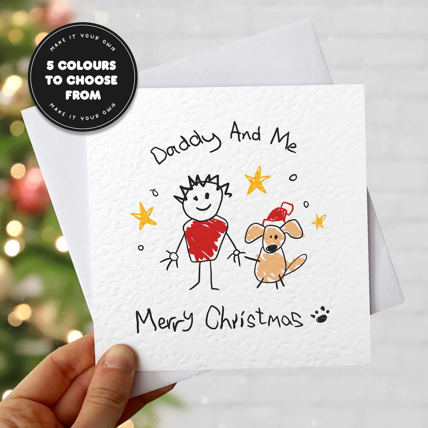Personalised Dog Dad Christmas Card – From The Dog | Daddy & Me