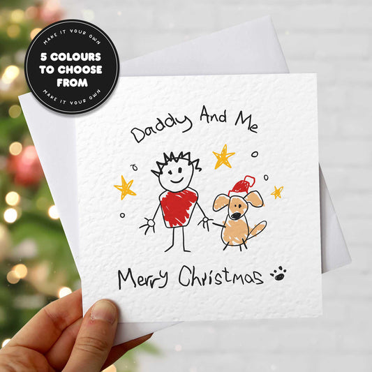 Personalised Dog Dad Christmas Card – From The Dog | Daddy & Me