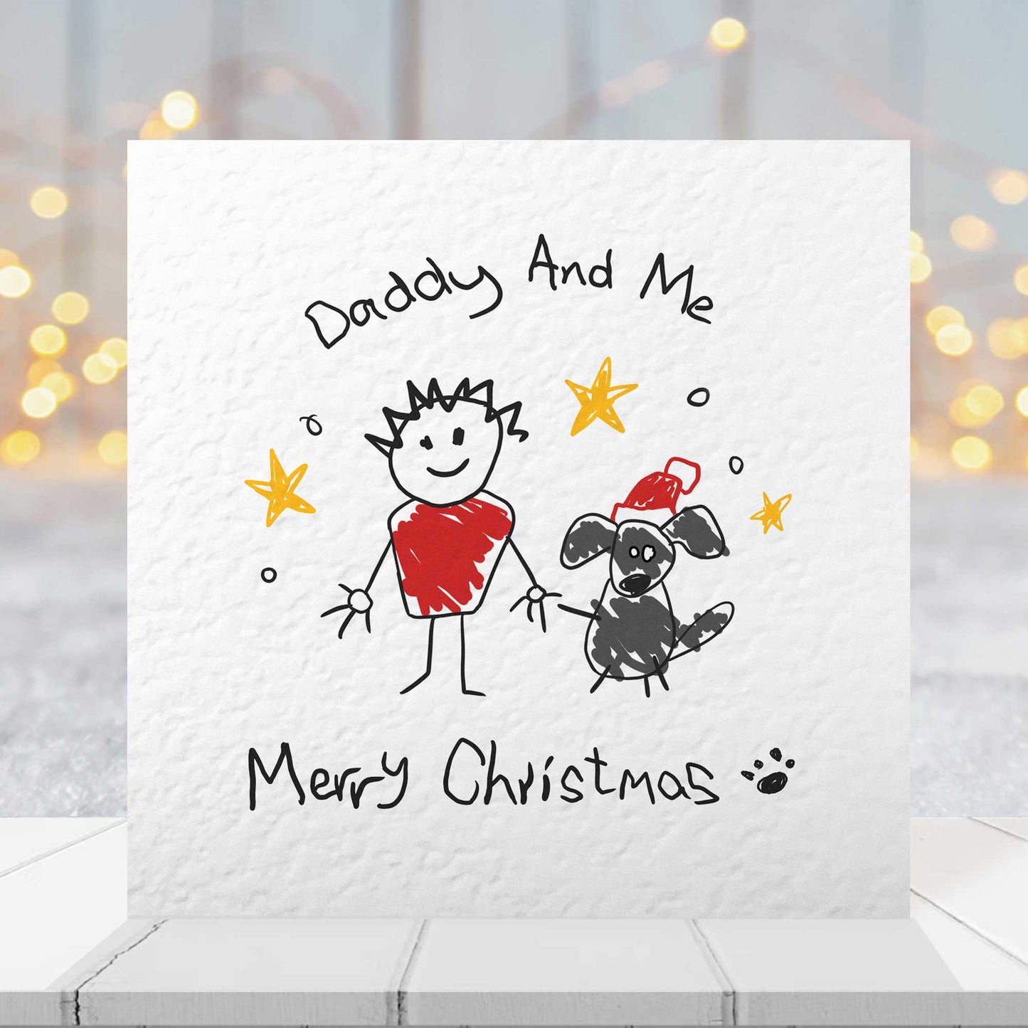 Personalised Dog Dad Christmas Card – From The Dog | Daddy & Me