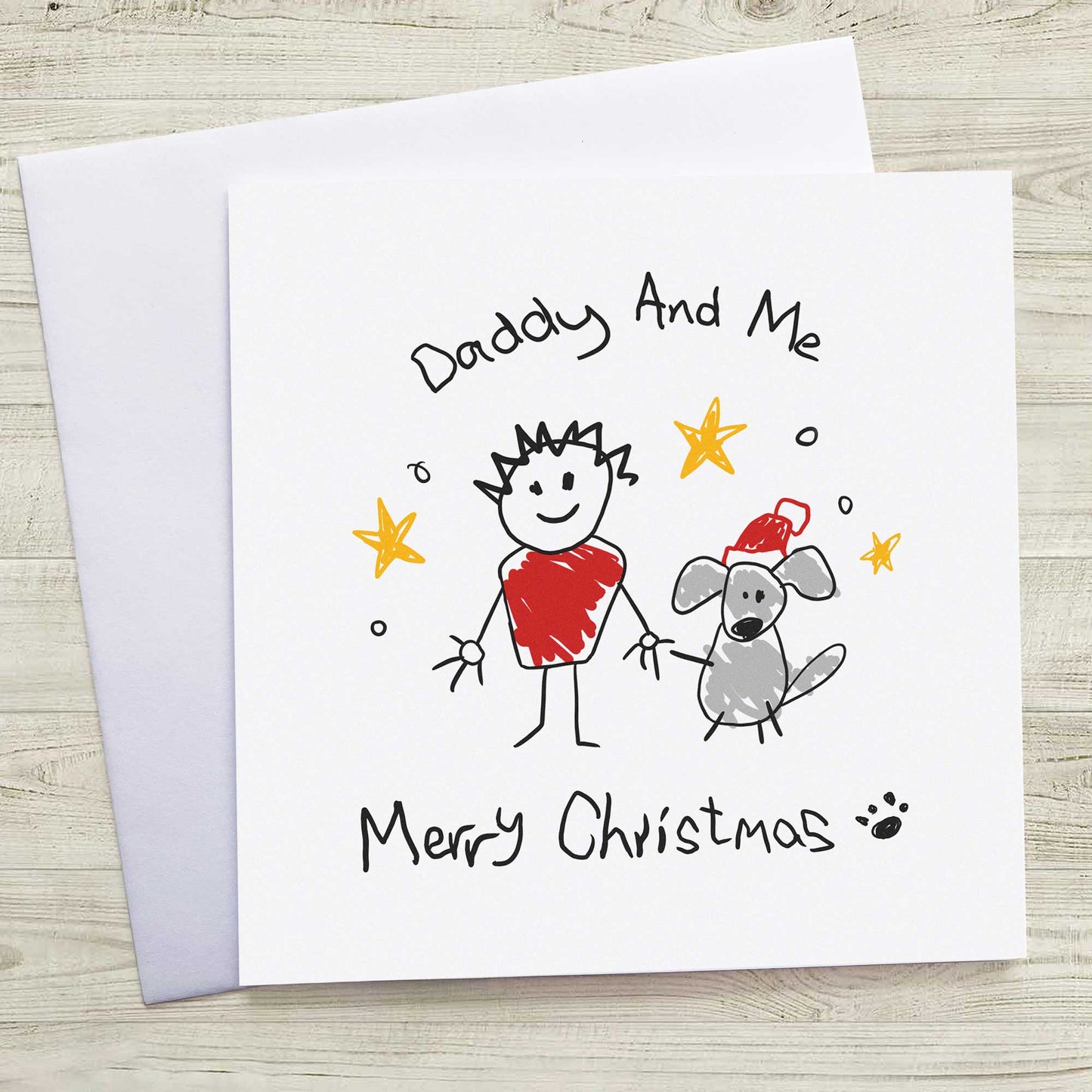 Personalised Dog Dad Christmas Card – From The Dog | Daddy & Me