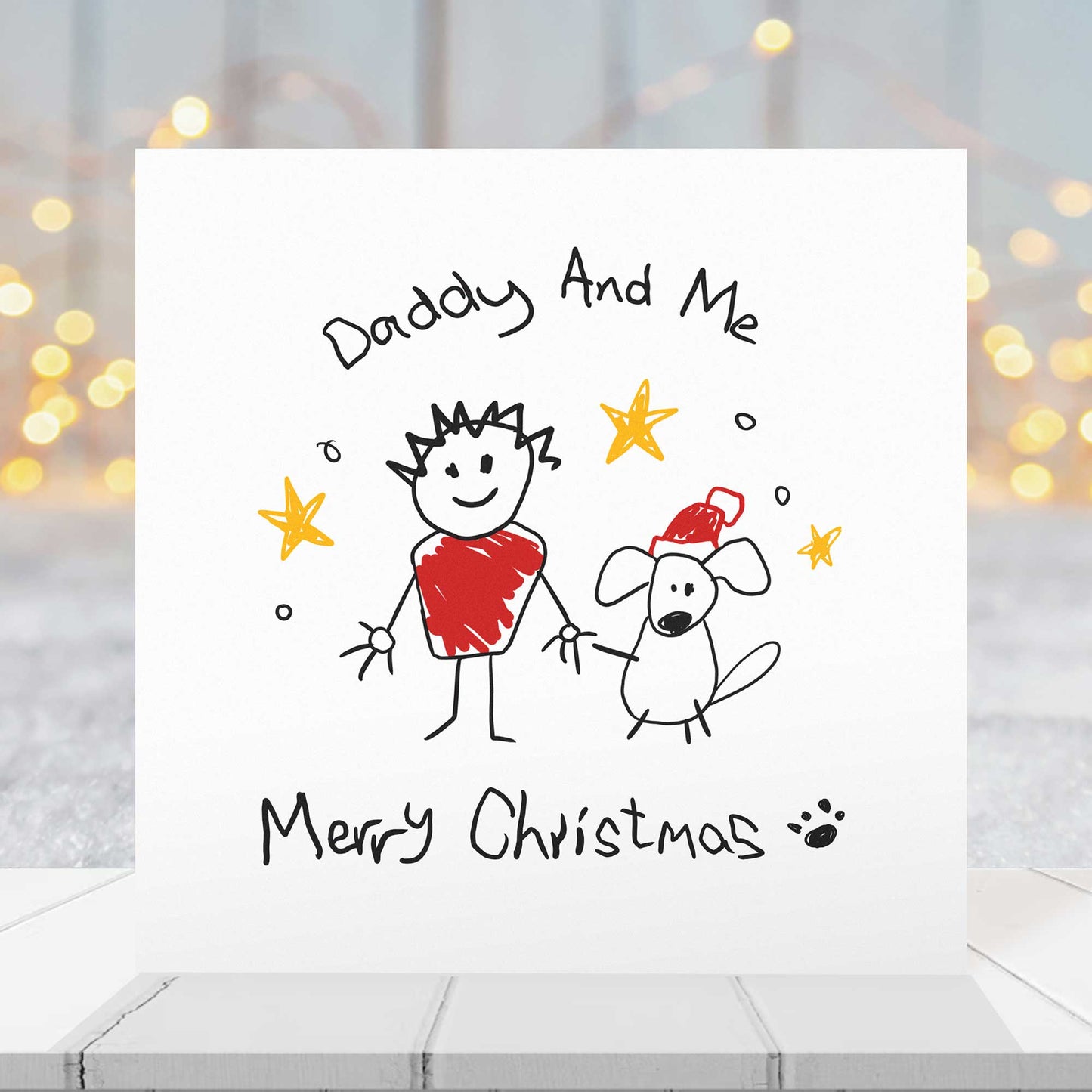 Personalised Dog Dad Christmas Card – From The Dog | Daddy & Me