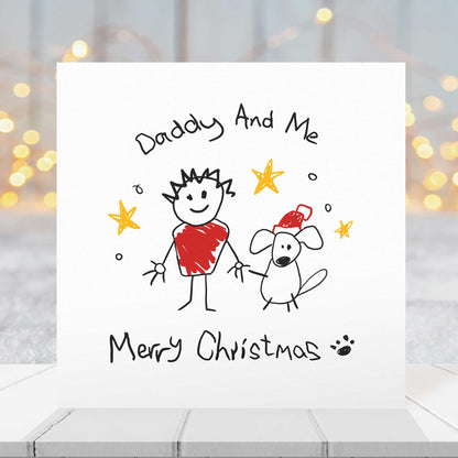 Personalised Dog Dad Christmas Card – From The Dog | Daddy & Me
