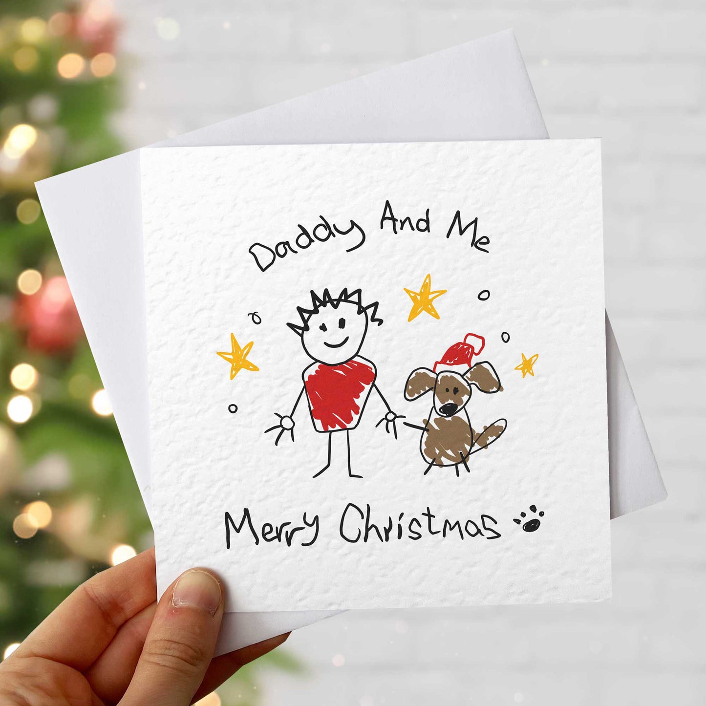 Personalised Dog Dad Christmas Card – From The Dog | Daddy & Me