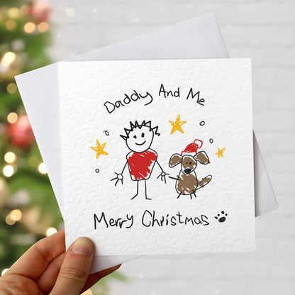 Personalised Dog Dad Christmas Card – From The Dog | Daddy & Me