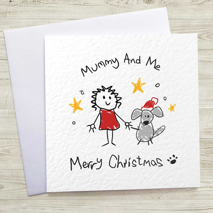 Christmas Card From The Dog To Mum - Personalised Mummy & Me