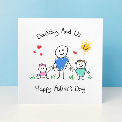 Daddy & Us Father's Day Card From Kids