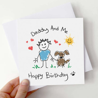 Dog Daddy & Me Birthday Card From The Dog