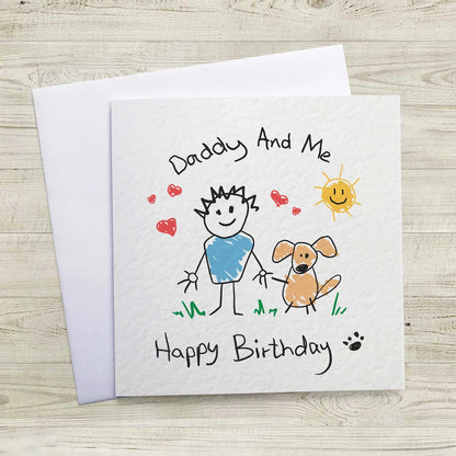Dog Daddy & Me Birthday Card From The Dog