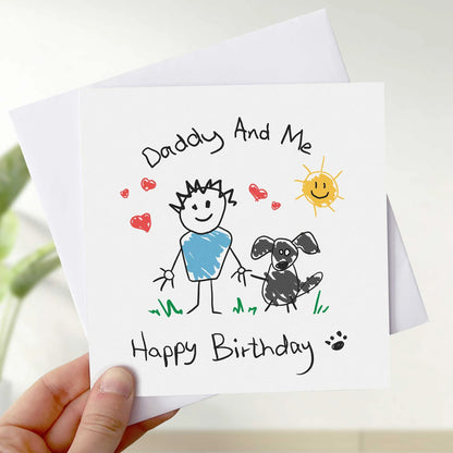 Dog Daddy & Me Birthday Card From The Dog