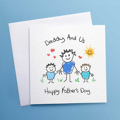 Daddy & Us Father's Day Card From Kids