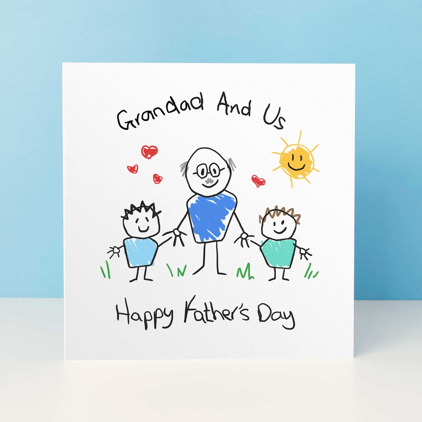 Grandad & Us Father's Day Card From Grandchildren