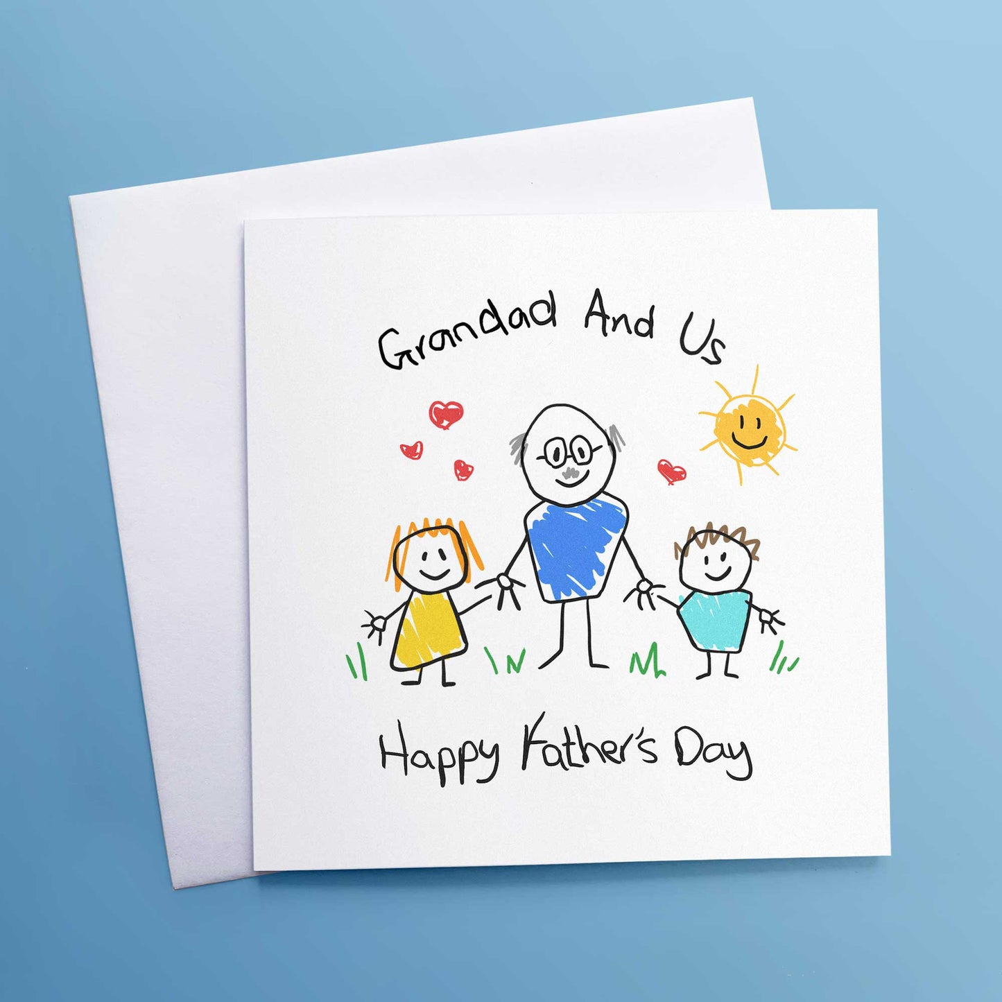 Grandad & Us Father's Day Card From Grandchildren