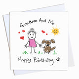 Dog Grandma & Me Birthday Card - From The Dog to Grandma