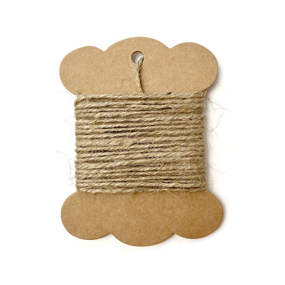 Roll of natural jute twine for crafting and wrapping.