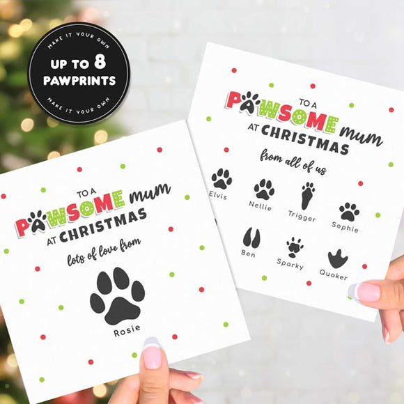 Pawsome Pet Mum Christmas Card