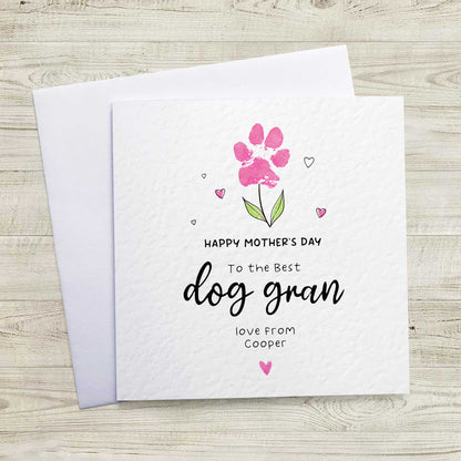 Dog Grandma Mothers Day Card – From the Dog Paw Print Card