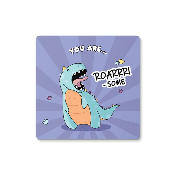 Dinosaur-themed coaster for mugs with 