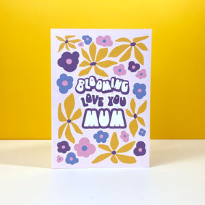 Greeting card with floral design for Mother's Day celebration.