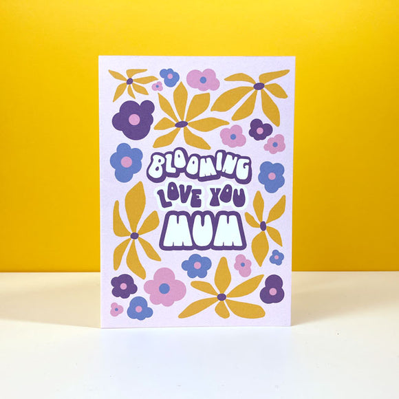 Greeting card with floral design for Mother's Day celebration.
