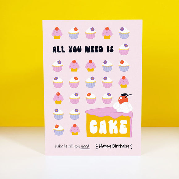 All You Need Is Cake Card, Beatles Birthday Pun | Paper Crate