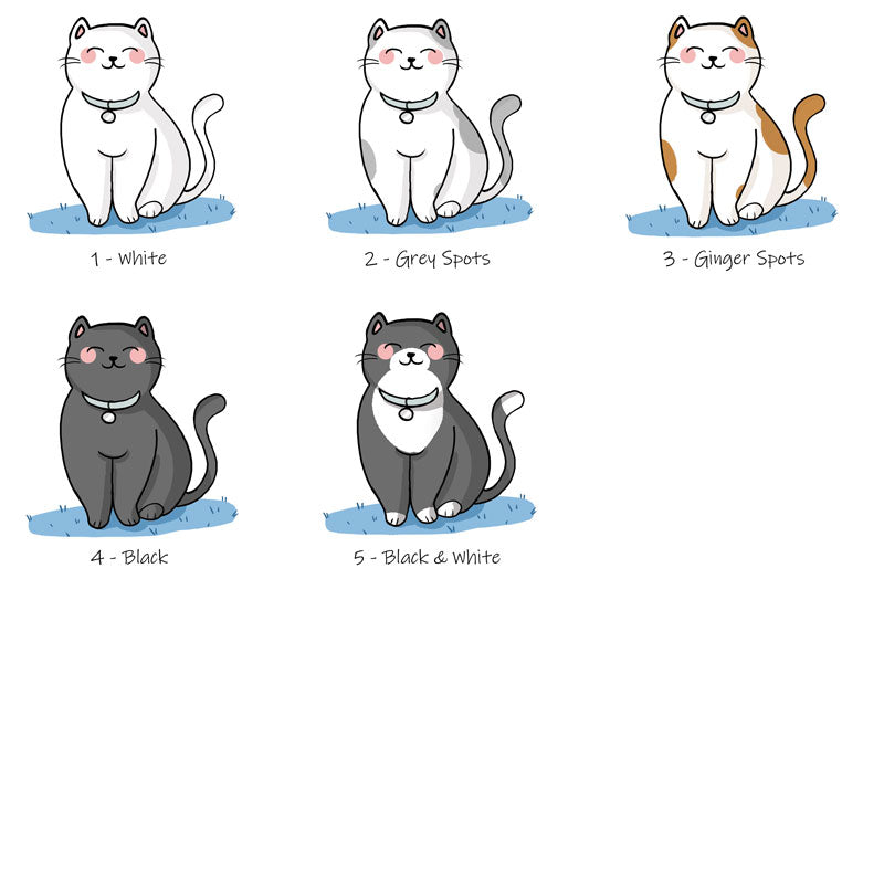 Custom card with personalised cat design for celebrating Father's Day.
