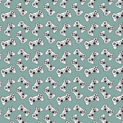 Eco-friendly wrapping paper with game controller pattern for gifts.